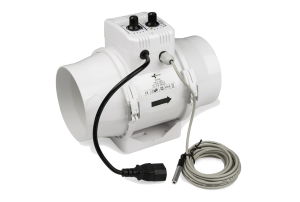 WENTYLATOR KANAŁOWY DWU BIEGOWY Z REGULACJĄ OBROTÓW I TEMPERATURY, fi-160mm, 467/552m3/h