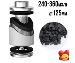 FILTR WĘGLOWY PRO-ECO VF fi 125 mm 240 - 360 m3/h h20cm 1,7kg