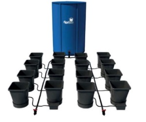 KOMPLETNY SYSTEM AUTOPOT (XL SYSTEM), 16 DONICZEK 25L + ZBIORNIK FLEXITANK 225L + AKCESORIA