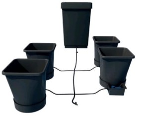 KOMPLETNY SYSTEM AUTOPOT (XL SYSTEM), 4 DONICZKI 25L + ZBIORNIK 47L + AKCESORIA