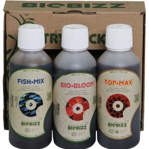TRYPACK OUTDOOR, 3x0.25L/3x250ML, ZESTAW ORGANICZNYCH NAWOZÓW I STYMULATORÓW DO UPRAW OUTDOOR, (FISH-MIX,BIO-BLOOM,TOP-MAX), BIOBIZZ